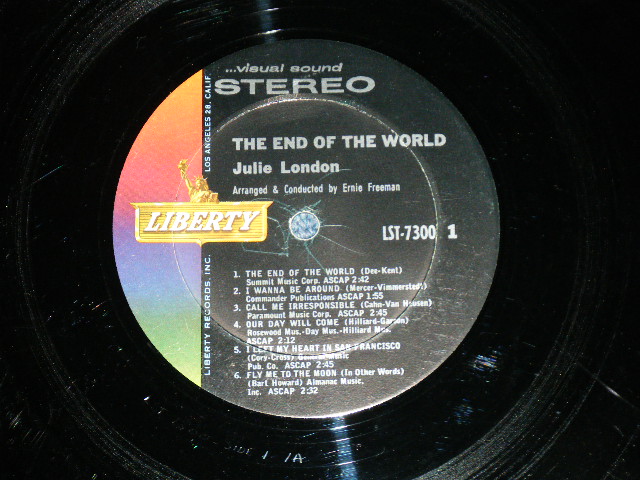 画像: JULIE LONDON - THE END OF THE WORLD ( Ex++/Ex++ Looks:Ex+) /1963 US AMERICA ORIGINAL STEREO Used LP 