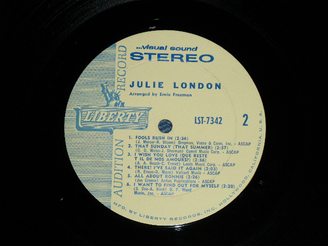 画像: JULIE LONDON - YOU DON'T HAVE TO BE A BABY  TO CRY  (MINT-/Ex++ Looks:Ex+ Ex++ B-1:Ex-) /1964 US AMERICA ORIGINAL  STEREO Used LP