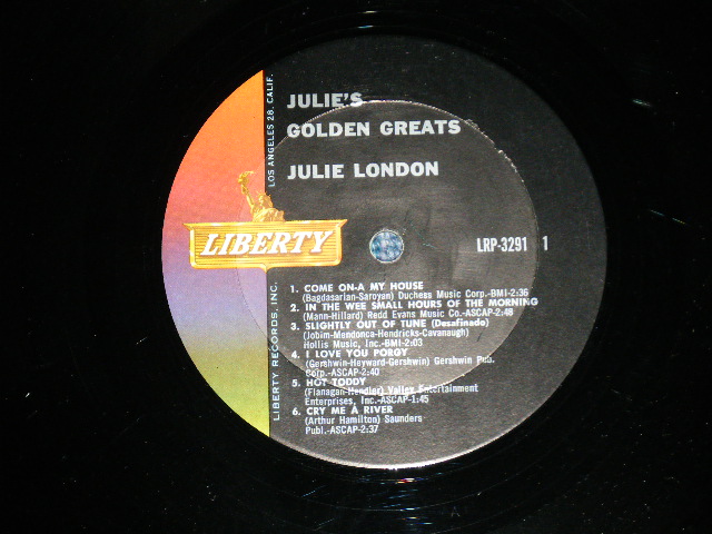 画像: JULIE LONDON - JULIE'S GOLDEN GREATS ( BLACK JACKET 1st PRESS  ) ( Ex+/Ex+++ Looks: Ex++) / 1963 US AMERICA ORIGINAL MONO Used LP