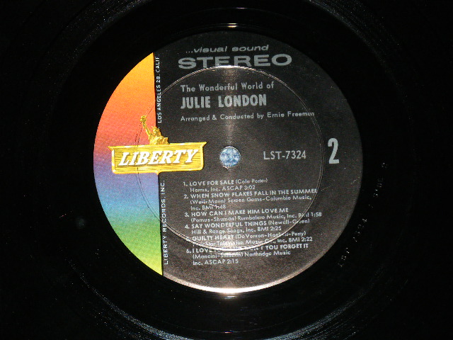 画像: JULIE LONDON - THE WONDERFUL WORLD OF (Ex++/Ex+++ A-2:Ex)  / 1963 US AMERICA ORIGINAL  STEREO Used  LP