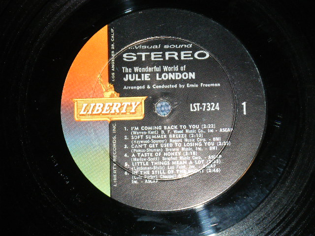 画像: JULIE LONDON - THE WONDERFUL WORLD OF (MINT-/Ex+++ Looks:MINT-)  / 1963 US AMERICA ORIGINAL  STEREO Used  LP