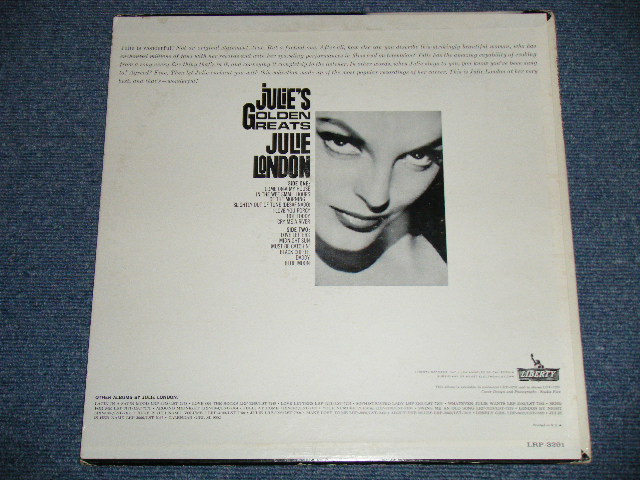 画像: JULIE LONDON - JULIE'S GOLDEN GREATS ( BLACK JACKET 1st PRESS  ) ( Ex+/Ex+++ Looks: Ex++) / 1963 US AMERICA ORIGINAL MONO Used LP