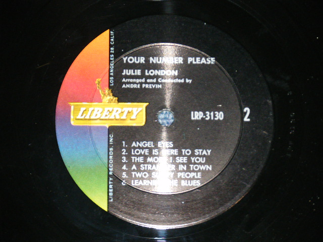 画像: JULIE LONDON - YOUR NUMBER PLEASE (Ex++/MINT-). / 1960 Version US AMERICA ORIGINAL 2nd Press "COLOR LIBERTY on LEFT  Labei" MONO Used LP