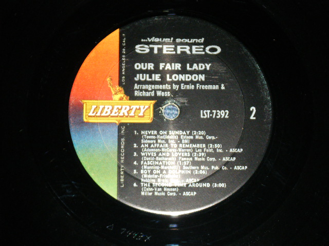 画像: JULIE LONDON - OUR FAIR LADY (Ex++/Ex+++) / 1965 US AMERICA ORIGINAL STEREO Used LP