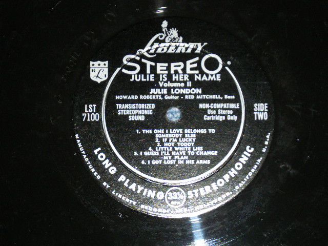 画像: JULIE LONDON - JULIE IS HER NAME VOL.2  (  Ex++/Ex++ ) / 1958 US AMERICA ORIGINAL STEREO Used LP 