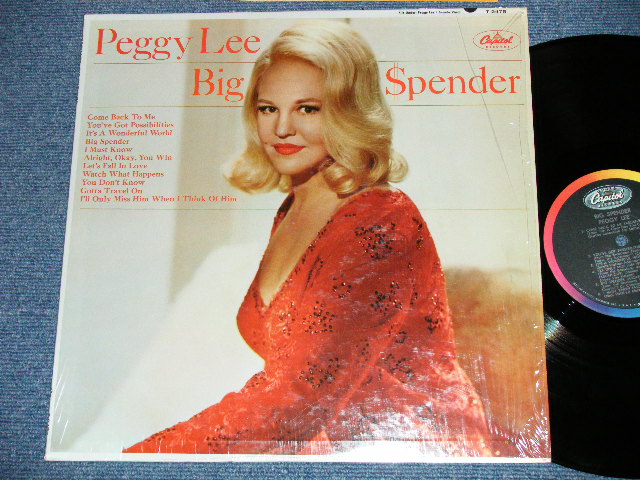 画像1: PEGGY LEE -  BIG SPENDER  ( MINT-,Ex+/Ex+++ ) / 1966 US ORIGINAL "BLACK With RAINBOW 'CAPITOL' Logo on TOP Label"  Mono Used LP 