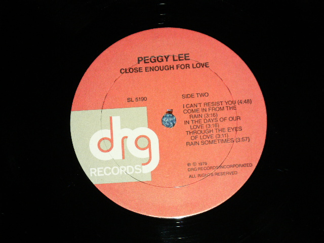 画像: PEGGY LEE -  CLOSE ENOUGH FOR LOVE  (MINT-/MINT-) / 1979 US AMERICA ORIGINAL  Used   LP