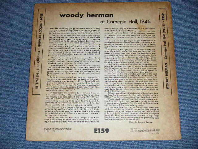 画像: WOODY HERMAN AND THE HERD  - AT CARNEGIE HALL:1946 VOL.II 2  (Ex+, Ex-/Ex+)  / 1952  US AMERICA ORIGINAL  Mono Used 10" LP 