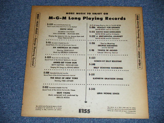 画像: GEORGE SHEARING QUINTET - I HEAR MUSIC  (Ex++,Ex-/Ex+++)  / 1952  US AMERICA ORIGINAL  Mono Used 10" LP 