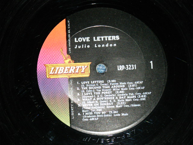 画像: JULIE LONDON - LOVE LETTERS ( Ex++/Ex+++ B-5:Ex+ ) /1962 US AMERICA ORIGINAL MONO Used LP