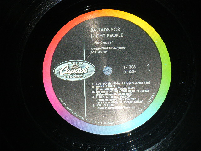 画像: JUNE CHRISTY -  BIG BAND SPECIAL (Ex++/Ex++) / 1962 US ORIGINAL "BLACK With RAINBOW 'CAPITOL' Logo on TOP Label"  STEREO Used LP 