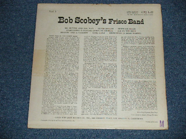 画像: BOB SCOOBEY'S FRISCO BAND - VOLUME 3  (Ex++/Ex+++)  / 1954 US AMERICA ORIGINAL Used 10" LP  