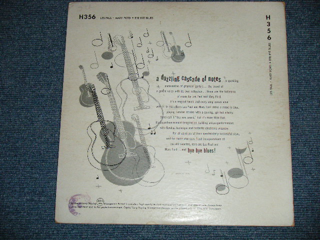 画像: LES PAUL & MARY FORD  - BYE BYE BLUES  (Ex+/Ex)  / 1952 US AMERICA ORIGINAL "Purple Color Label"  Mono 10" LP 