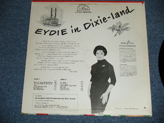 画像: EYDIE GORME - EYDIE IN DIXIE-LAND  (Ex+, Ex+/Ex+++ Looks:Ex+)  / 1960 US AMERICA ORIGINAL MONO Used LP