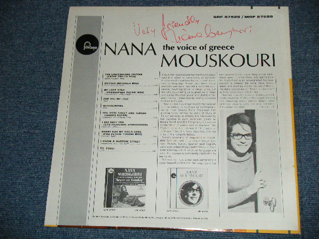 画像: NANA MOUSKOURI  - THE VOICE OF GREECE: THE VIBRANT VOCAL STYLING OF  ( Ex+++/Ex+ Looks:Ex ) ) / 1960'S?  US AMERICA ORIGINAL STEREO  Used  LP