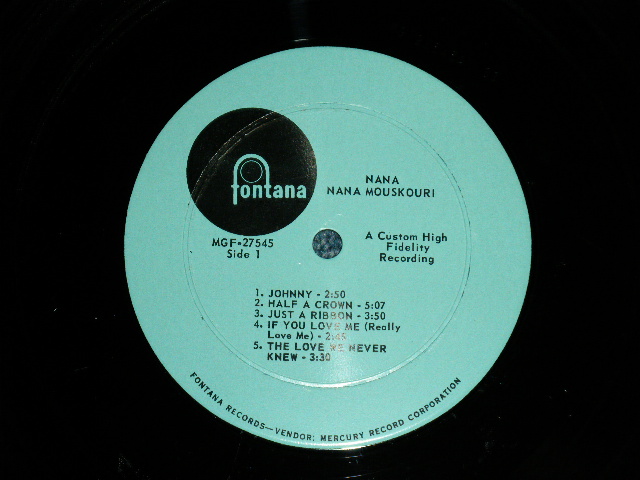 画像: NANA MOUSKOURI  -　NANA ( Ex+/Ex+++) ) / 1960'S?  US AMERICA ORIGINAL MONO   Used  LP