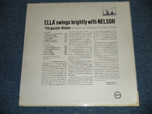 画像: ELLA FITZGERALD with NELSON RIDDLE  - ELLA SINGS BIGHITLY WITH NELSON (Ex++, Ex-/Ex+++)   /  1962 US AMERICA ORIGINAL 1st Press "METRO at BOTTOM Label" MONO   Used LP