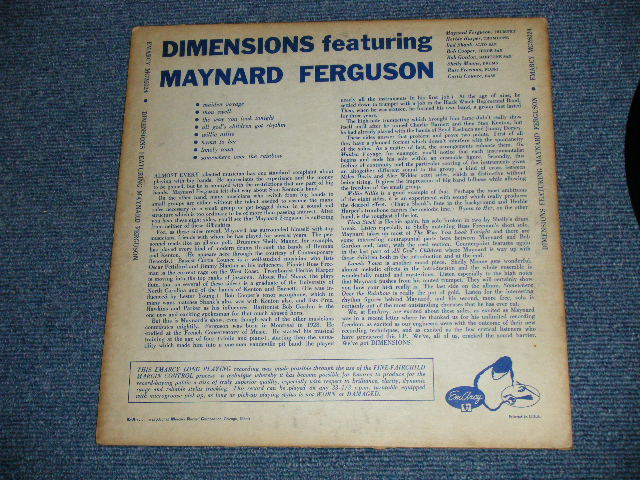 画像: MAYNARD FERGUSON - DIMENSIONS   (Ex/Ex, Ex-)  / 1954 US AMERICA ORIGINAL  Used 10" LP  