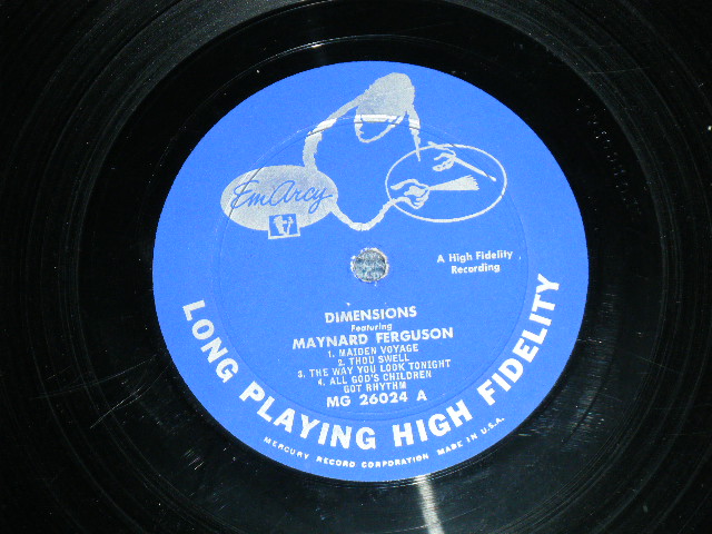 画像: MAYNARD FERGUSON - DIMENSIONS   (Ex/Ex, Ex-)  / 1954 US AMERICA ORIGINAL  Used 10" LP  