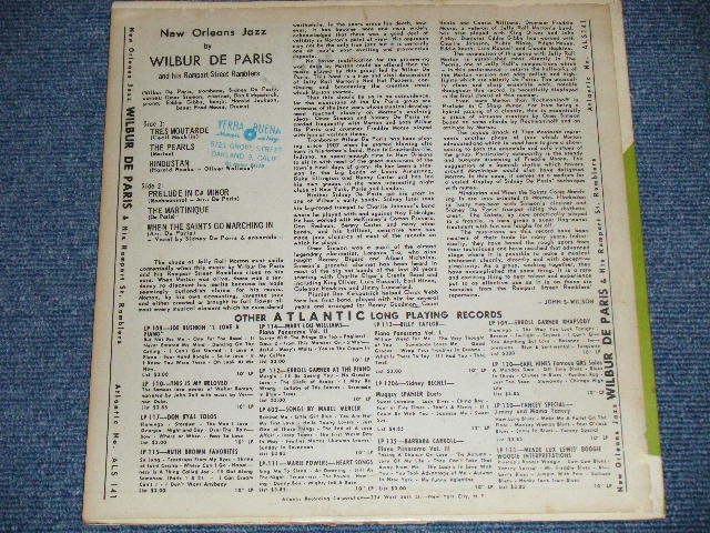 画像: WILBUR DE PARIS and his RAMPART ST. RAMBLERS - NEW ORLEANS JAZZ by WILBUR DE PARIS and his RAMPART ST. RAMBLERS (Ex/Ex++)  / 1952 US AMERICA ORIGINAL  Used 10" LP  