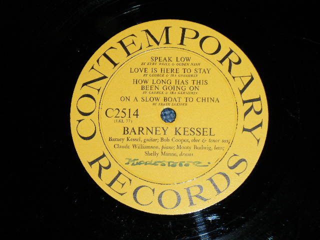 画像: BARNEY KESSEL - VOLUME 2 (Ex+/Ex)  / 1954 US AMERICA ORIGINAL  Used 10" LP  
