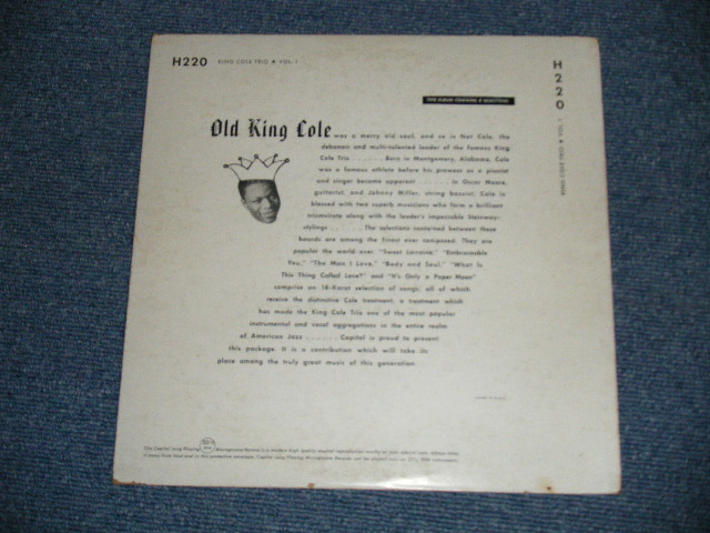 画像: (NAT) THE KING COLE TRIO - VOL.1    (Ex+/Ex+)  / 1950 US AMERICA ORIGINAL  Used 10" LP  