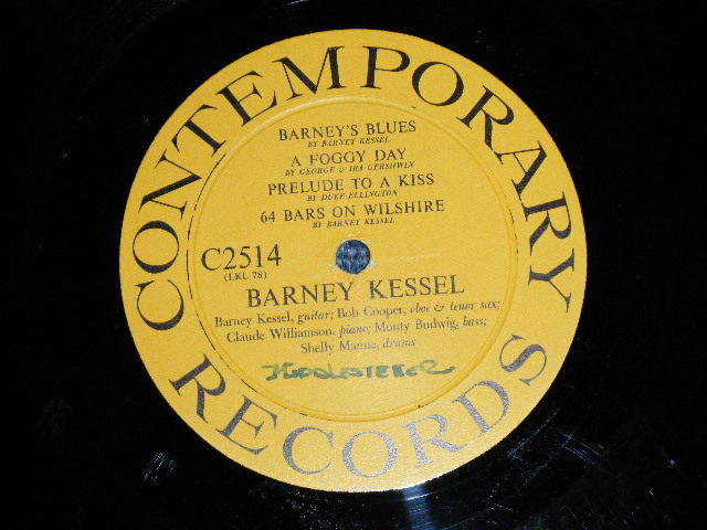 画像: BARNEY KESSEL - VOLUME 2 (Ex+/Ex)  / 1954 US AMERICA ORIGINAL  Used 10" LP  