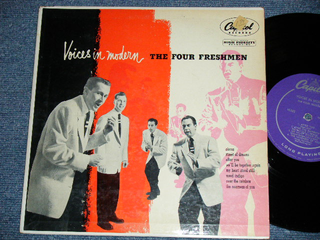 画像1: FOUR FRESHMEN,The - VOICE IN MODERN ( Ex/Ex- Looks:VG+++)  / 1955 US AMERICA ORIGINAL "PURPLE Label" Used 10" LP