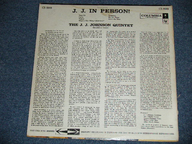 画像: J.J. JAY JAY JOHNSON - J.J.IN PERSON (VG+++/Ex ) / 1959  US ORIGINAL "WHITE LABEL PROMO" "6 EYES LABEL" STEREO Used LP 