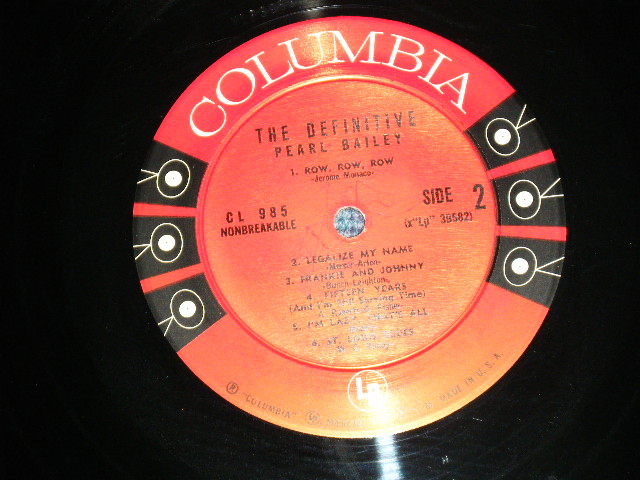 画像: PEARL BAILEY - THE DEFINITIVE ( Ex++/Ex+++)  / 1957 US ORIGINAL "6 EYES Label"  MONO Used LP