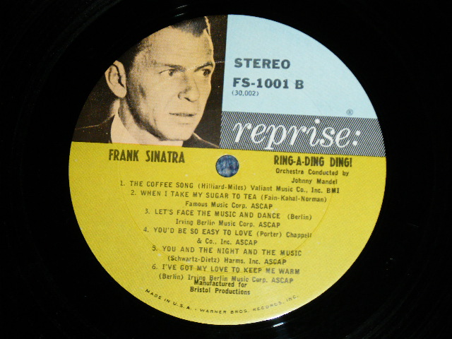 画像: FRANK SINATRA - RING-A-DING DING ( Ex+/Ex+++,A-3~5:Ex ) / 1961 US AMERICA  ORIGINAL "CUSTOM LABEL Design"  STEREO Used  LP 