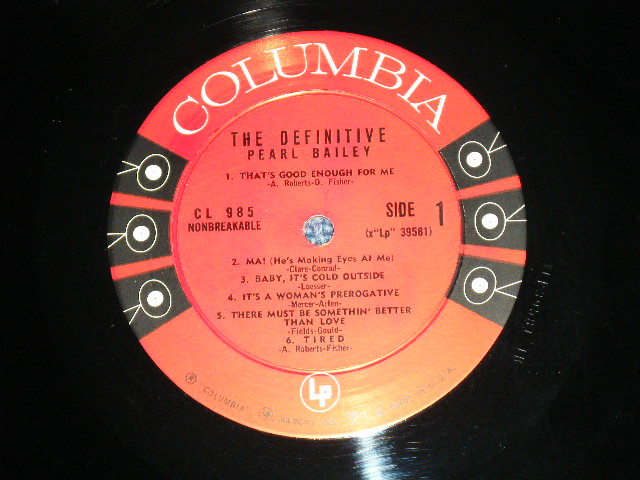 画像: PEARL BAILEY - THE DEFINITIVE ( Ex++/Ex+++)  / 1957 US ORIGINAL "6 EYES Label"  MONO Used LP