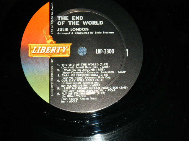 画像: JULIE LONDON - THE END OF THE WORLD (Ex++/Ex+++ )  /1963 US AMERICA ORIGINAL "Gold Color LIBERTY on Label" MONO Used LP