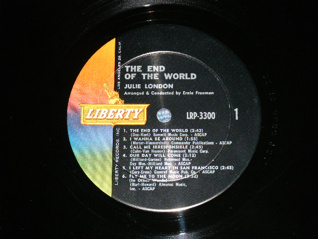 画像: JULIE LONDON - THE END OF THE WORLD (Ex+/Ex+++ )  /1963 US AMERICA ORIGINAL "Gold Color LIBERTY on Label" MONO Used LP
