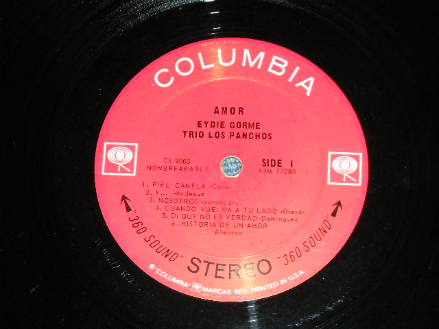 画像: EYDIE GORME & TRIO LOS PANCHOS -  AMOR ( Ex+/Ex++ )  / 1964 US AMERICA ORIGINAL 1st press "BLACK 360 SOUND" Label STEREO Used LP