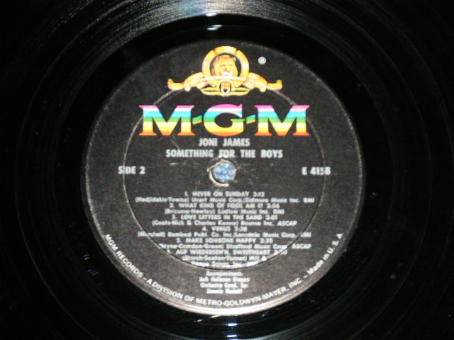画像: JONI JAMES - SING SOMETHING FOR THE BOYS ( Ex++/Ex++ Looks:Ex ) / 1963 US ORIGINAL "With PROMO SEALon FRONT Cover"  MONO LP