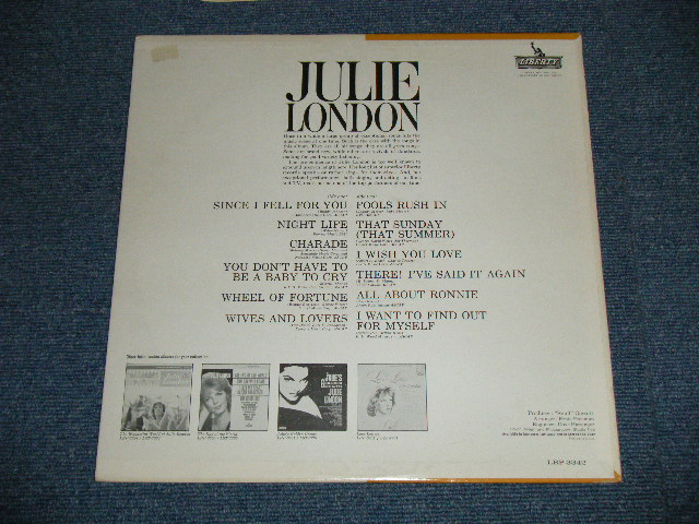 画像: JULIE LONDON - YOU DON'T HAVE TO BE A BABY  TO CRY  ( Ex++/MINT- ) /1964 US AMERICA ORIGINAL MONO  Used LP