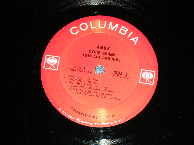 画像: EYDIE GORME & TRIO LOS PANCHOS -  AMOR ( Ex+/Ex+++,Ex++ Looks:Ex+ )  / 1964 US AMERICA ORIGINAL 1st press "GUARANTEED HIGH FIDELITY" Label MONO Used LP