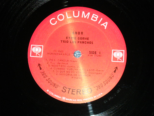 画像: EYDIE GORME & TRIO LOS PANCHOS -  AMOR ( Ex+++/Ex+++ )  / 1964 US AMERICA ORIGINAL 1st press "BLACK 360 SOUND" Label STEREO Used LP