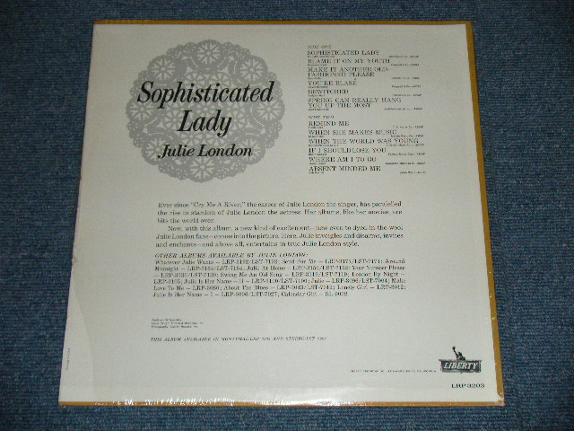 画像: JULIE LONDON -  SOPHISTICATED LADY  ( MINT-/MINT : Ultra Clean Copy!!!! ) /1962 US AMERICA ORIGINAL MONO  Used LP