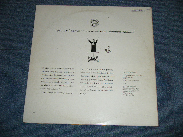 画像: JUNE CHRISTY -  FAIR AND WARMER!  ( Ex++/MINT- ) / 1957 US AMERICA ORIGINAL "1st Press TURQUOISE Label"  MONO Used LP 
