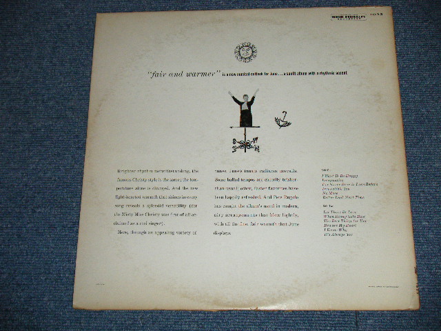 画像: JUNE CHRISTY -  FAIR AND WARMER!  ( Ex-/Ex+++) / 1957 US AMERICA ORIGINAL "1st Press TURQUOISE Label"  MONO Used LP 