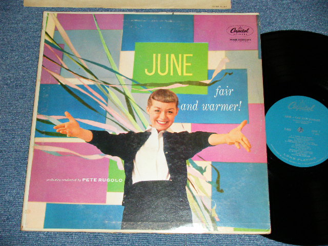 画像1: JUNE CHRISTY -  FAIR AND WARMER!  ( Ex-/Ex+++) / 1957 US AMERICA ORIGINAL "1st Press TURQUOISE Label"  MONO Used LP 