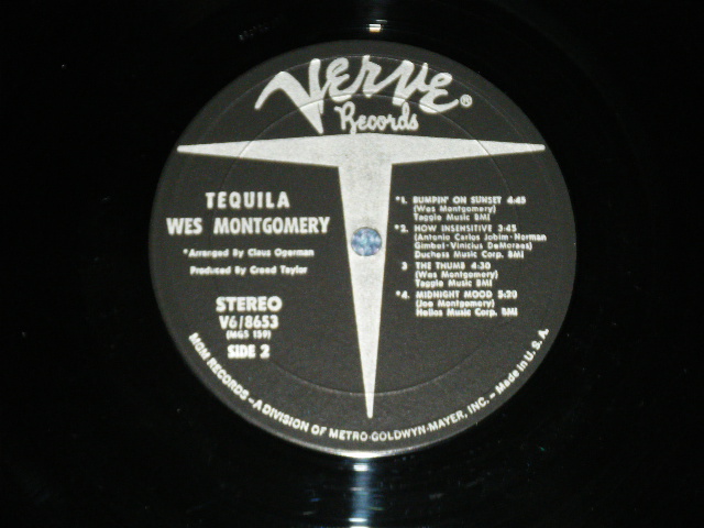 画像: WES MONTGOMERY - TEQUILA  ( Ex++/Ex+++)  / 1966 US AMERICA ORIGINAL STEREO  Used LP  