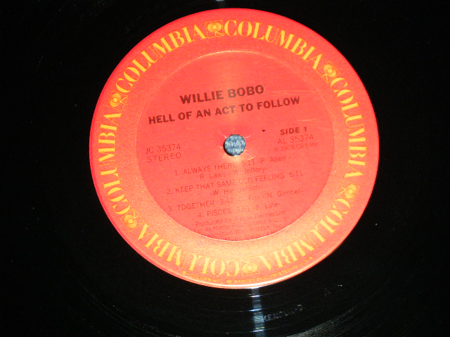 画像: WILLIE BOBO -  HELLOFANACTTOFOLLOW   ( Ex+/Ex+++ Looks:Ex++) / 1978 US AMERICA ORIGINAL Used LP 