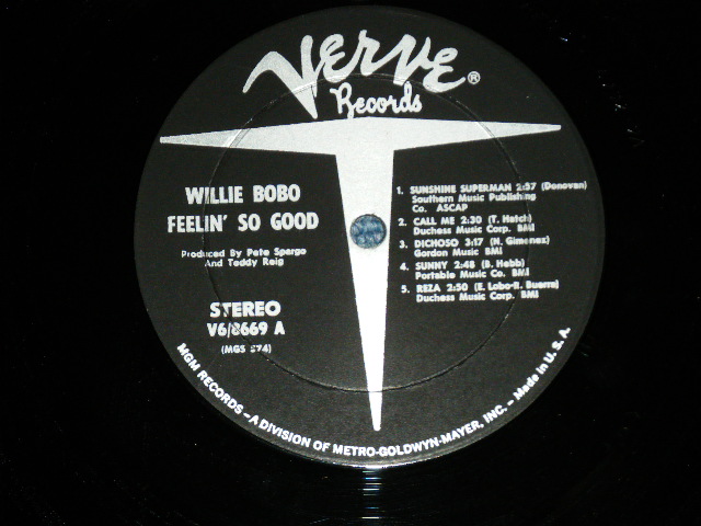 画像: WILLIE BOBO - FEELIN' SO GOOD   ( MINT-/Ex++ Looks:Ex+) / 1966 US AMERICA ORIGINAL STEREO Used LP 