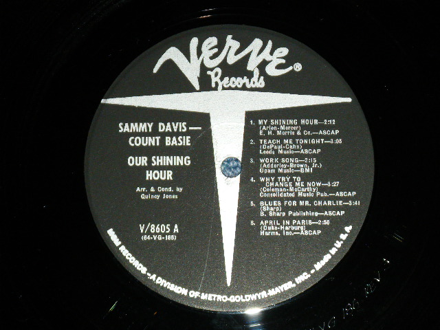 画像: SAMMY DAVIS, JR. & COUNT BASIE - OUR SHINING HOUR ( Ex++,VG+++/Ex++)  / 1965 US AMERICA ORIGINAL MONO Used  LP  