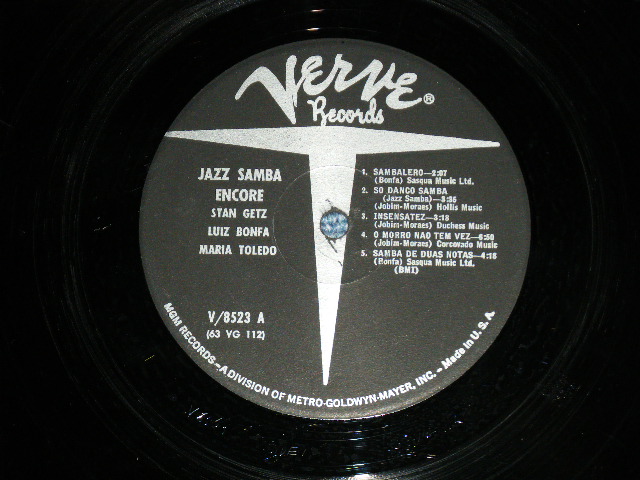 画像: STAN GETZ + LUIZ BONFA  -  JAZZ SAMBA ENCORE! ( Ex+/Ex+)  / 1963 US ORIGINAL MONO Used LP
