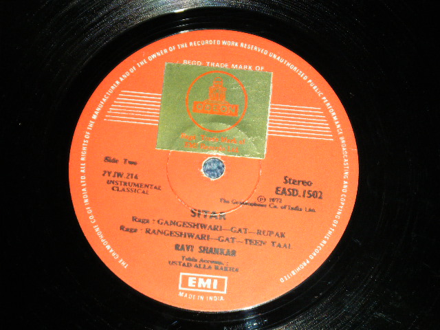 画像: RAVI SHANKAR - RAVI SHANKAR ( Ex/Ex+ Looks:Ex-) /  1972 INDIA ORIGINAL Used LP