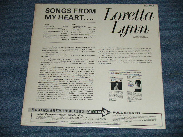 画像: LORETTA LYNN -  SONGS FROM MY HEART.... ( MINT-/MINT-)  / 1965 US AMERICA ORIGINAL STEREO Used LP 